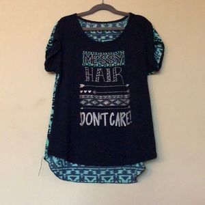 “Messy hair don’t care” Tee